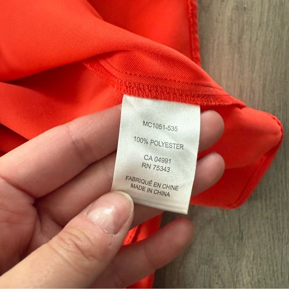 Francesca’s Lila Rose Layered Red Orange Summer Dress - Picture 4 of 4
